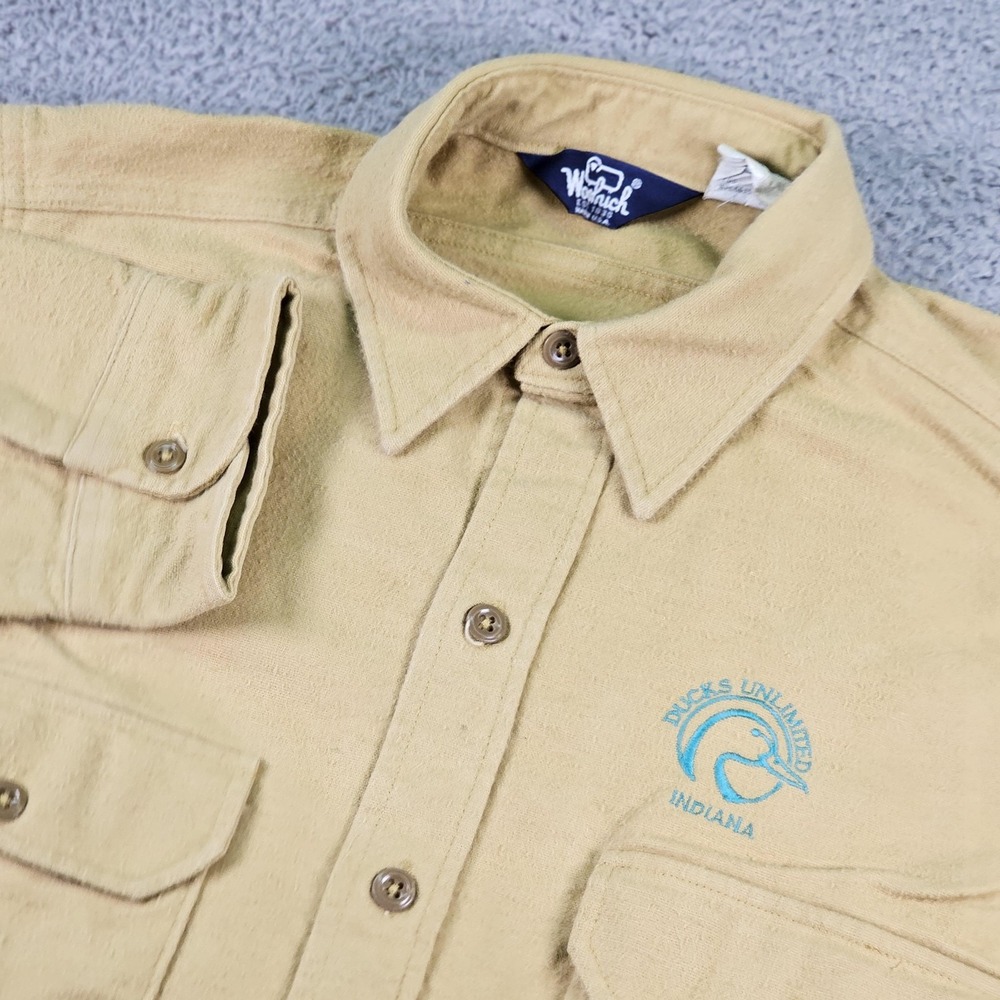 Vintage Woolrich‎ Shirt Mens Large Ducks Unlimited Indiana Outdoor Button Up 90s